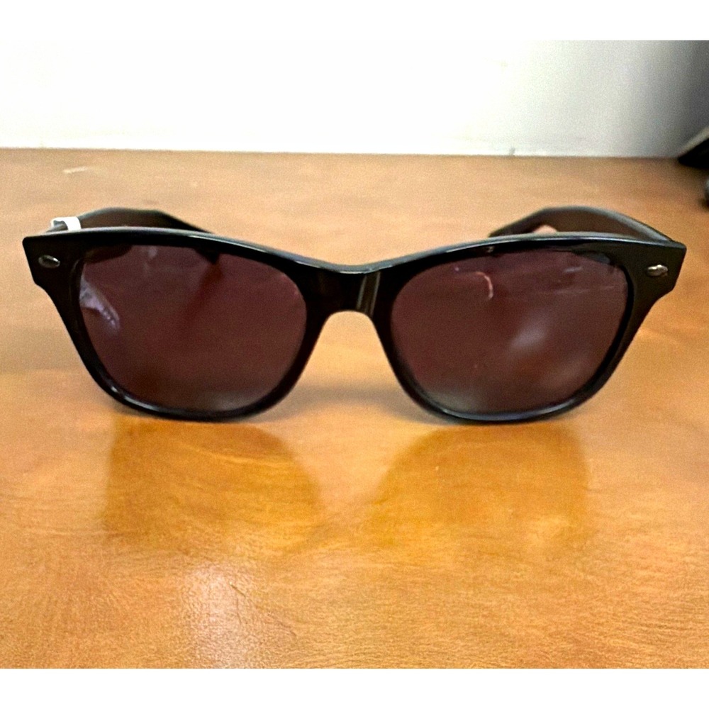 SIXTY8 Mens Black Rectangle Sunglasses Brown Tinted Lenses D49 550064088 NEW